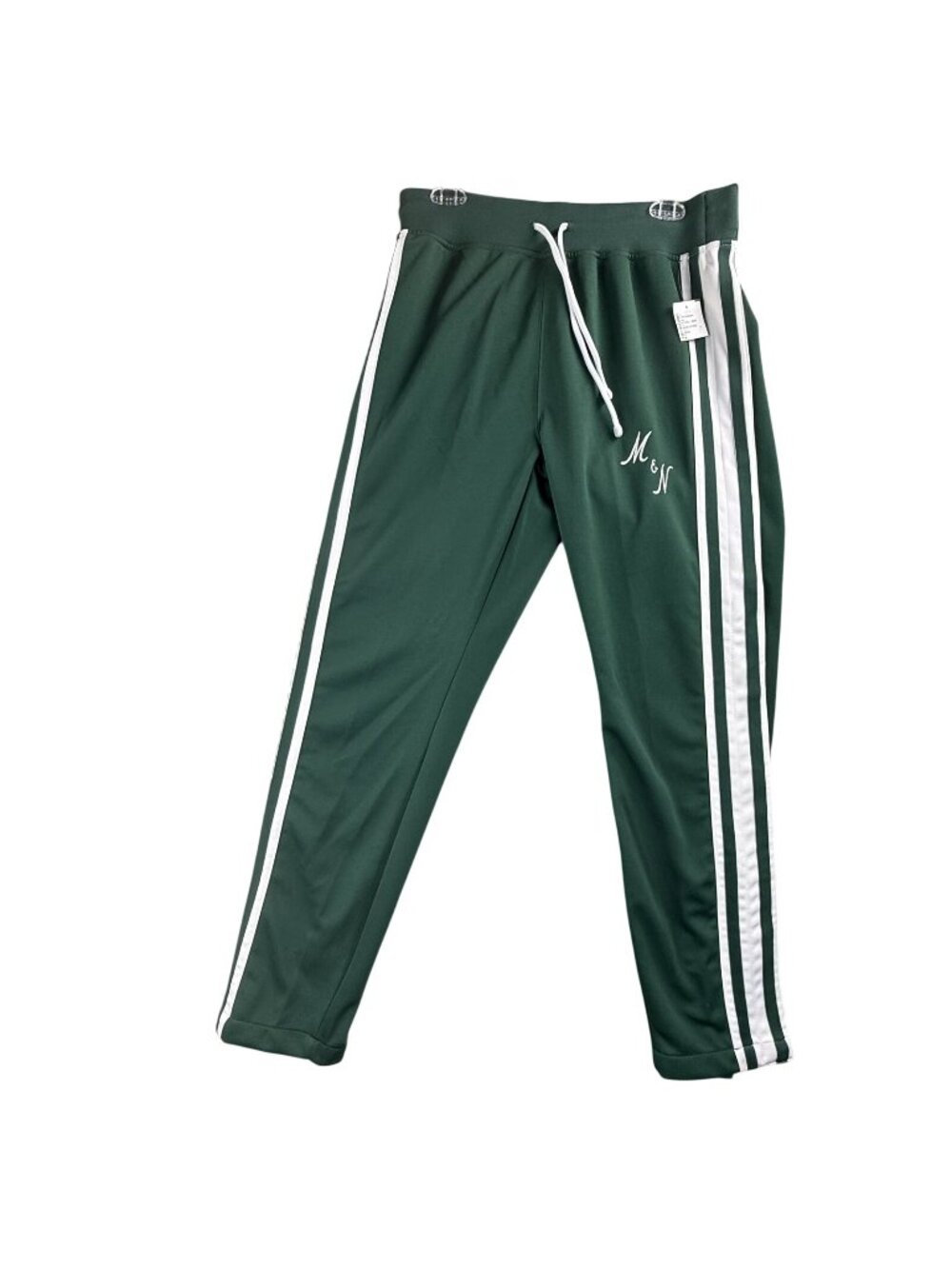 Mitchell & Ness Track Pants Mens Medium Green Warm Up Snap Tearaway Side Stripe